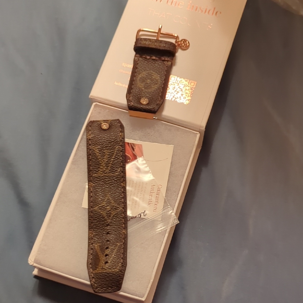 Louis Vuitton Dark Brown Leather Watch Strap